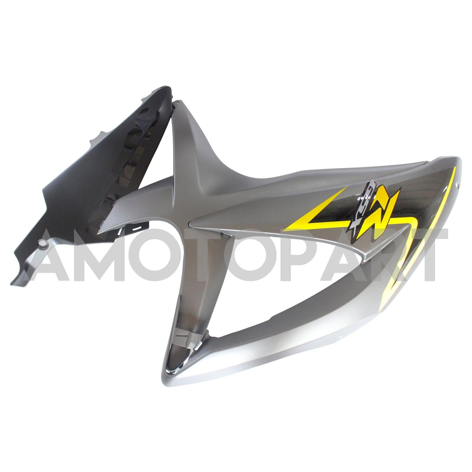 Amotopart 2008-2010 Suzuki GSXR600/750 Fansing Matte Dark Grey & Yellow Kit