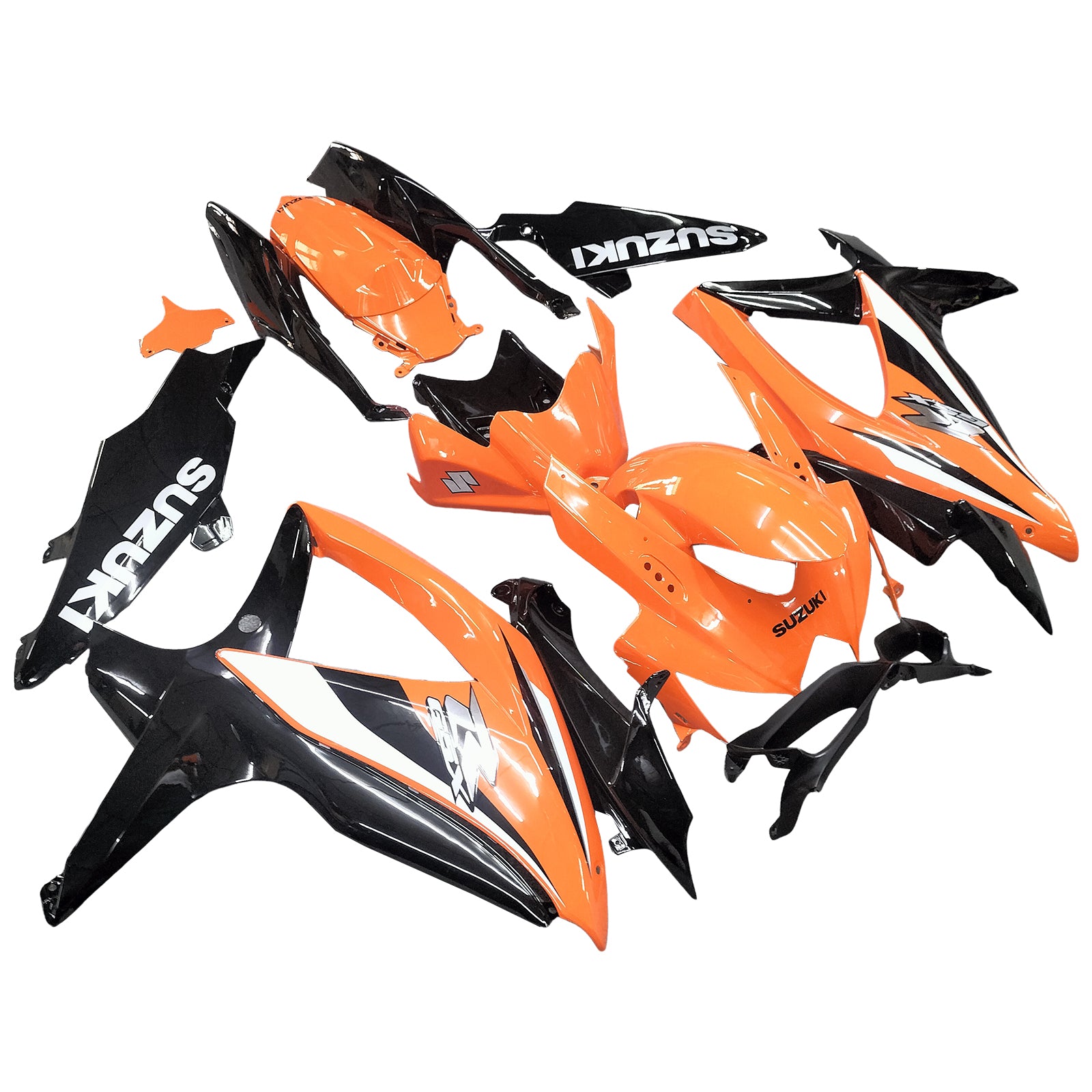 Amotopart 2008-2010 Suzuki GSXR600/750 Fairing Orange&Black Kit