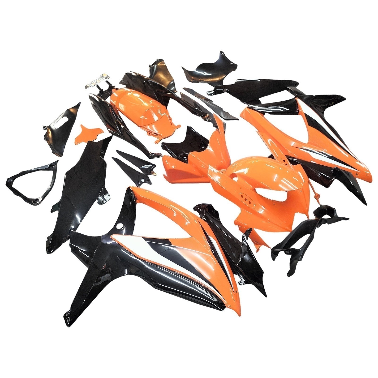 Amotopart 2008-2010 Suzuki GSXR600/750 Fairing Orange&Black Kit
