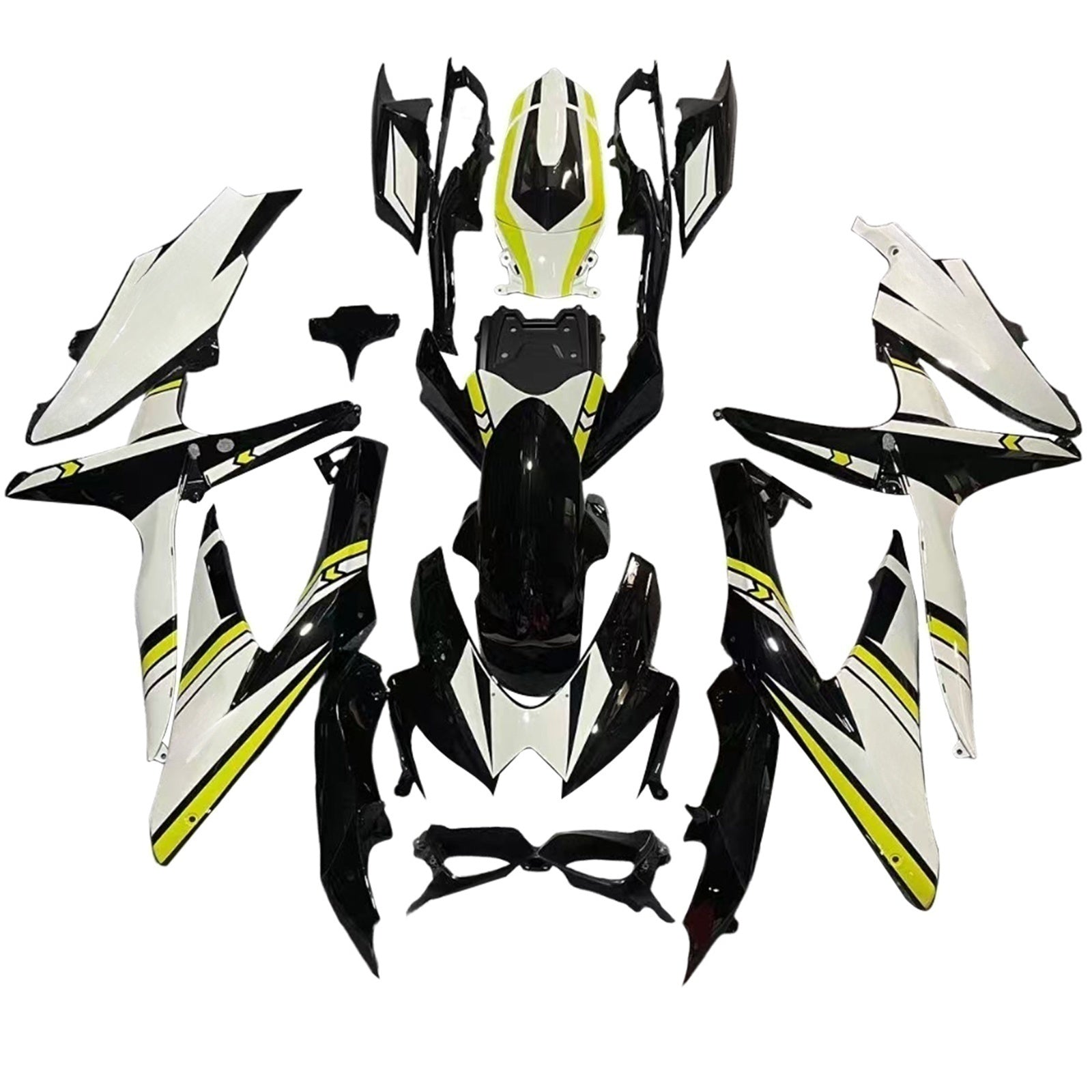 Amotopart 2008-2010 Suzuki GSXR 600/750 K8 Black & Yellow Fairing Kit