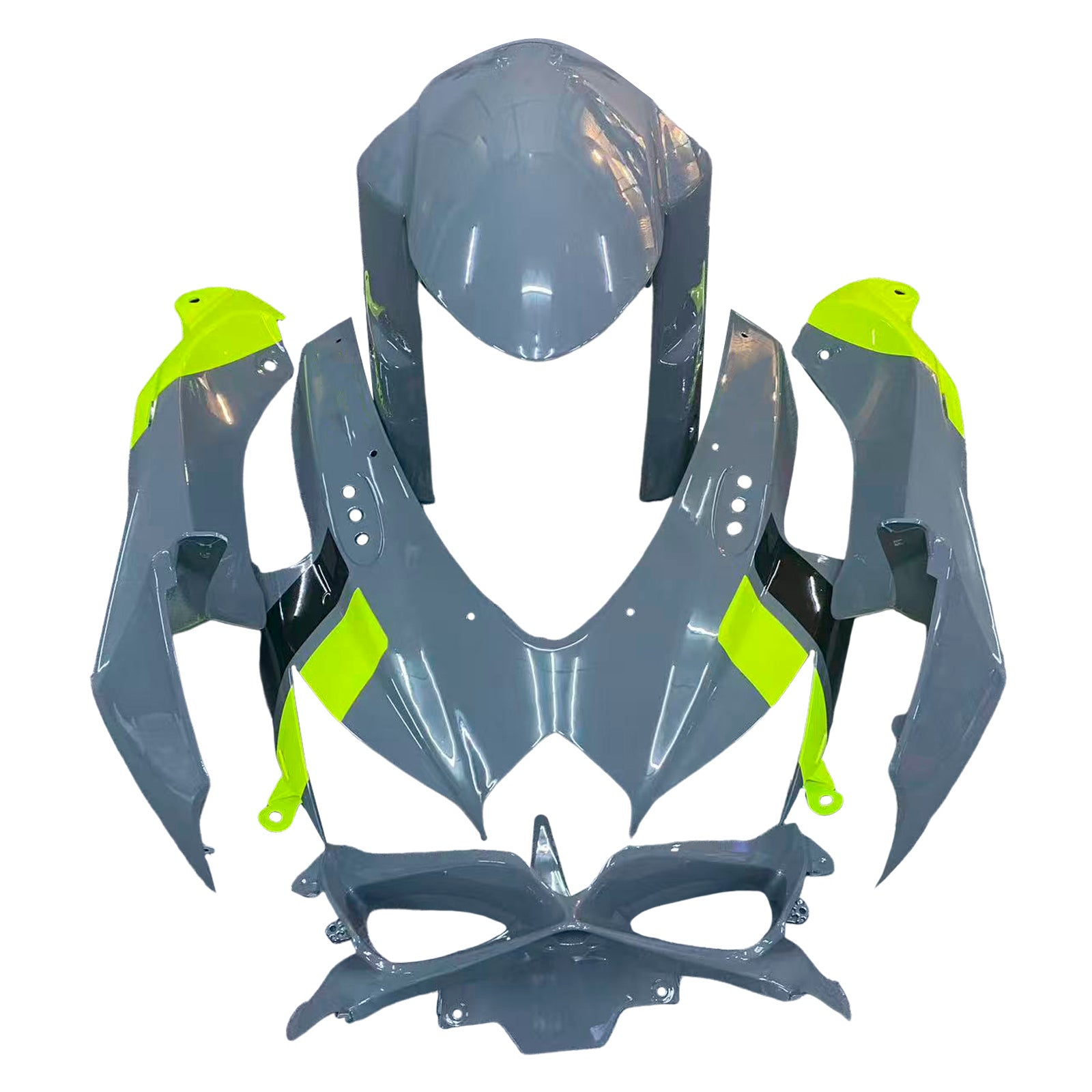 Amotopart 2008-2010 スズキ GSXR 600/750 K8 グレー&レッド フェアリングキット