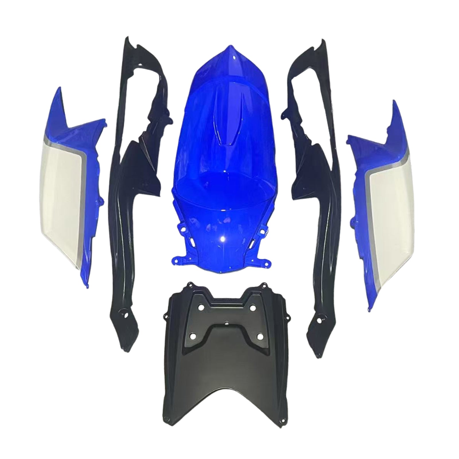 Amotopart 2008-2010 K8 GSXR 600/750 Suzuki Blue&White Style5 Fairing Kit