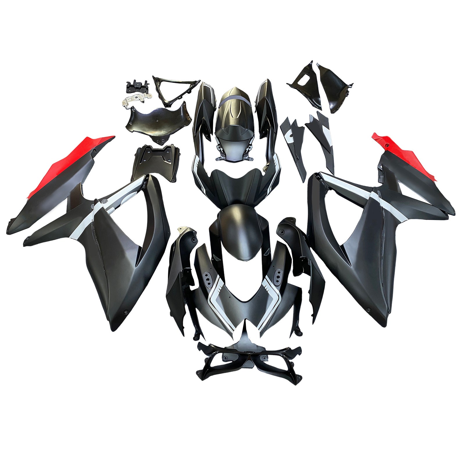 Amotopart 2008-2010 K8 GSXR 600/750 Suzuki Black&Red Fairing Kit