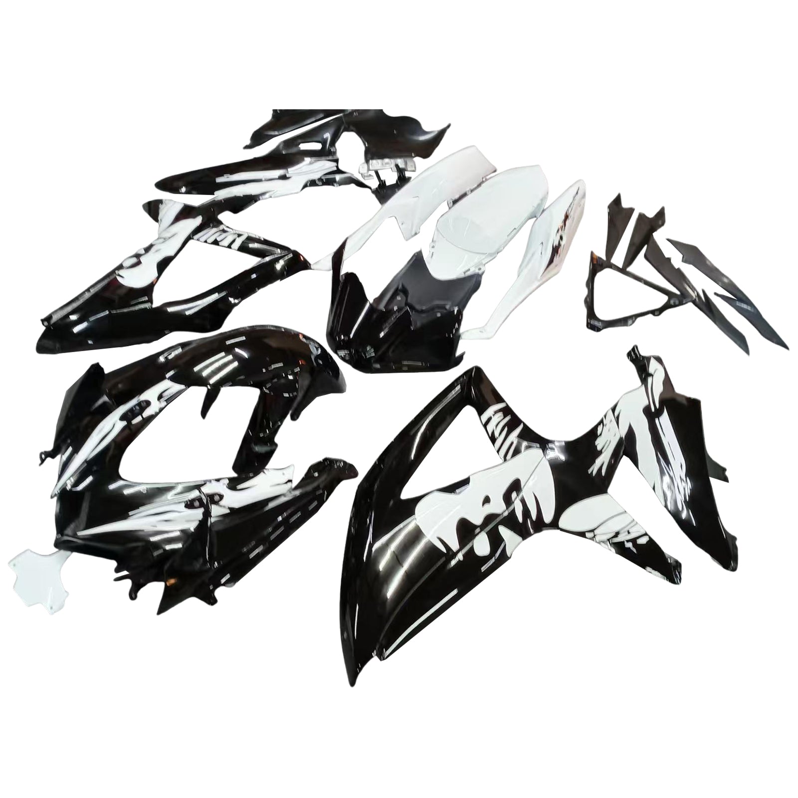 Amotopart 2008-2010 K8 GSXR 600/750 Suzuki Black&White Accents
Fairing Kit