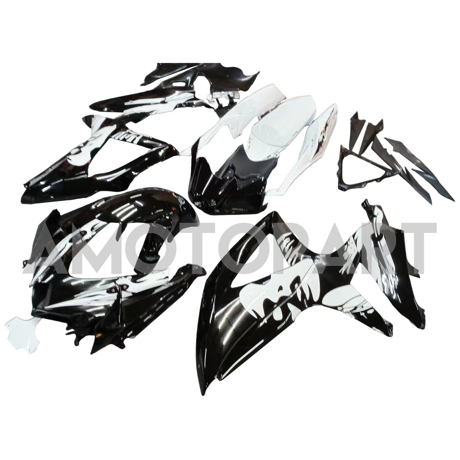 Amotopart 2008-2010 K8 GSXR 600/750 Suzuki Black&White Accents
Fairing Kit