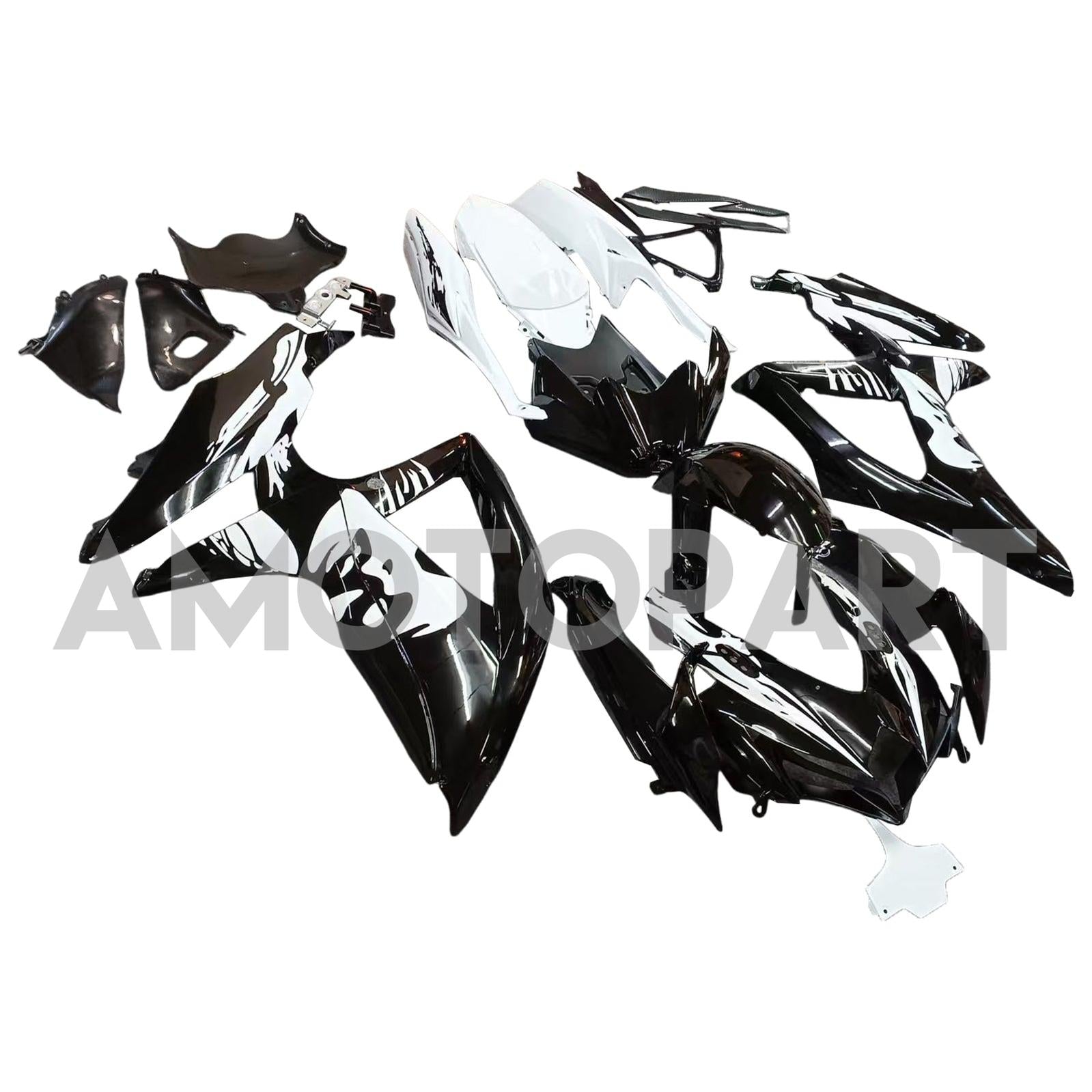 Amotopart 2008-2010 K8 GSXR 600/750 Suzuki Black&White Accents
Fairing Kit