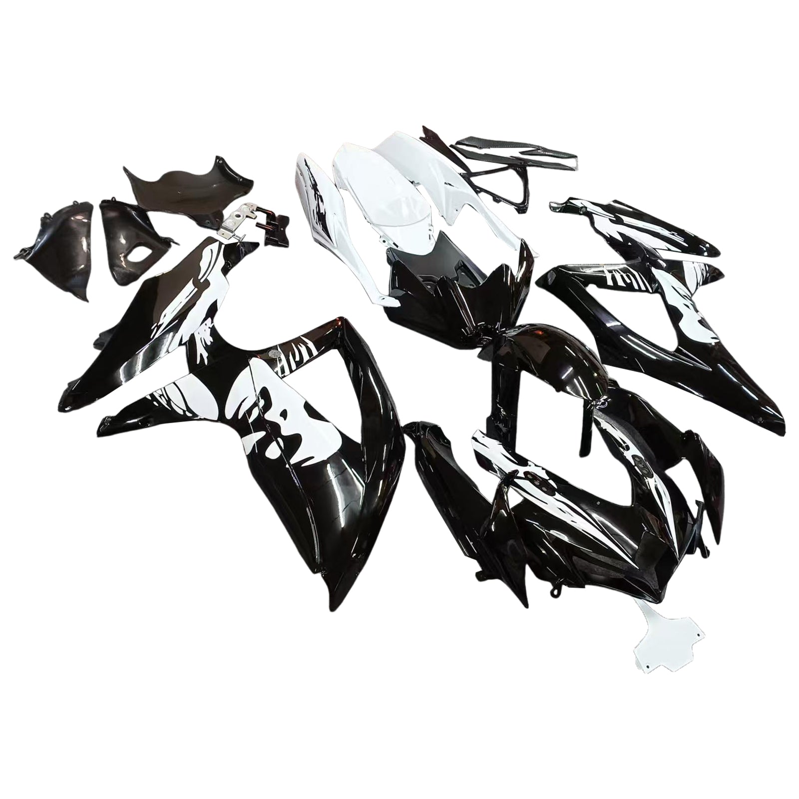 Amotopart 2008-2010 K8 GSXR 600/750 Suzuki Black&White Accents
Fairing Kit
