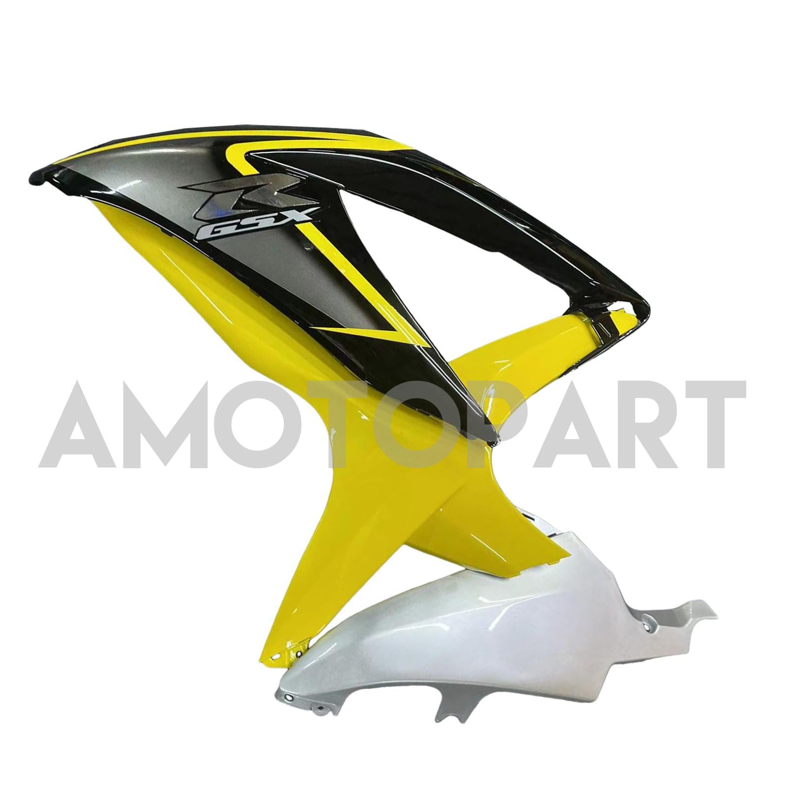 Amotopart 2008–2010 K8 GSXR 600/750 Suzuki, mattgelb&Schwarzes Verkleidungskit