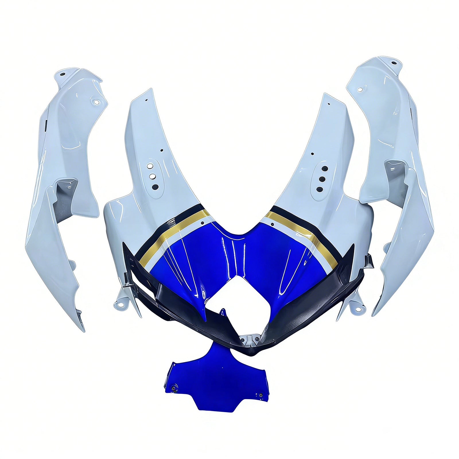 Amotopart 2008-2010 K8 GSXR 600/750 Suzuki Blau&White Style2 Verkleidungssatz