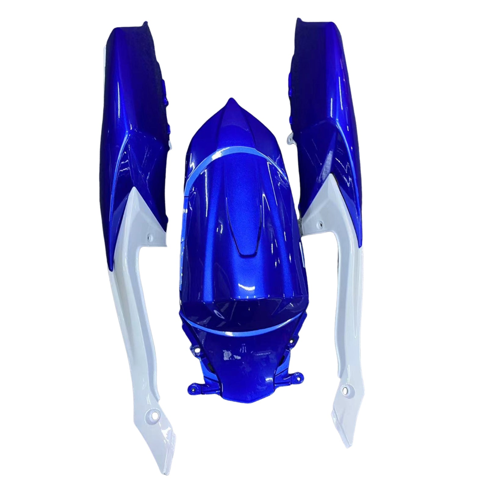 Amotopart 2008-2010 K8 GSXR 600/750 Suzuki Blue & White Style 1 Kit de carenagem