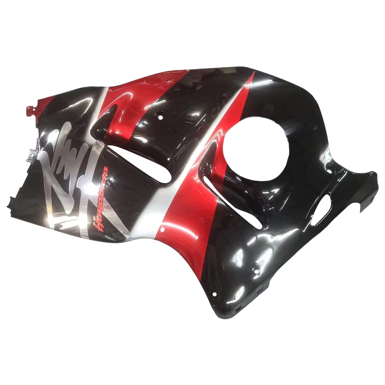Amotopart Verkleidung für Suzuki Hayabusa GSX1300R (1999–2007) – Schwarz&Rotes Trikot