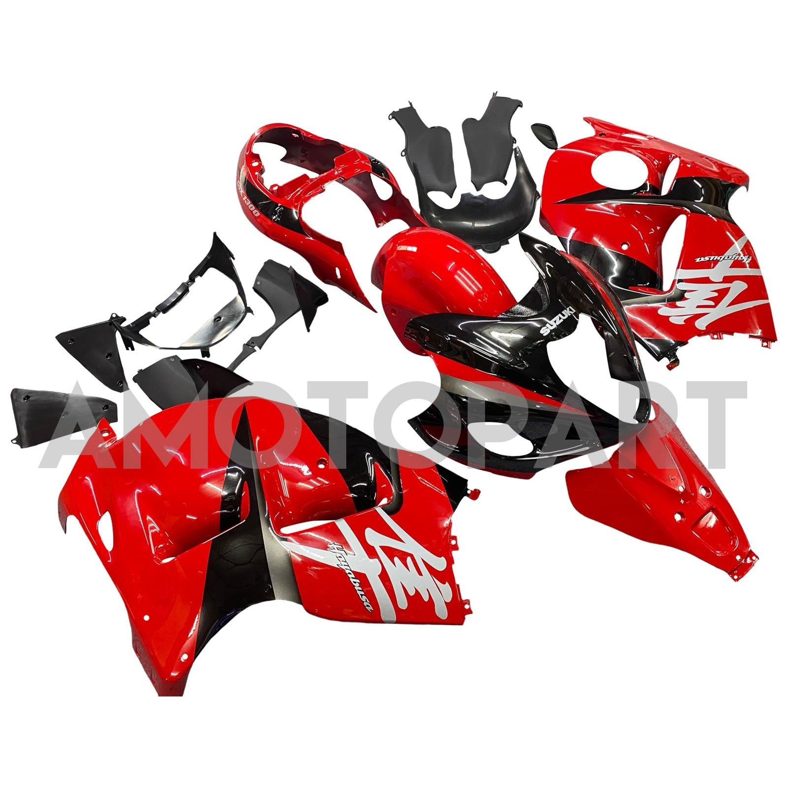 Amotopart 1999-2007 Suzuki Hayabusa GSX1300R Verkleidung Red Kit