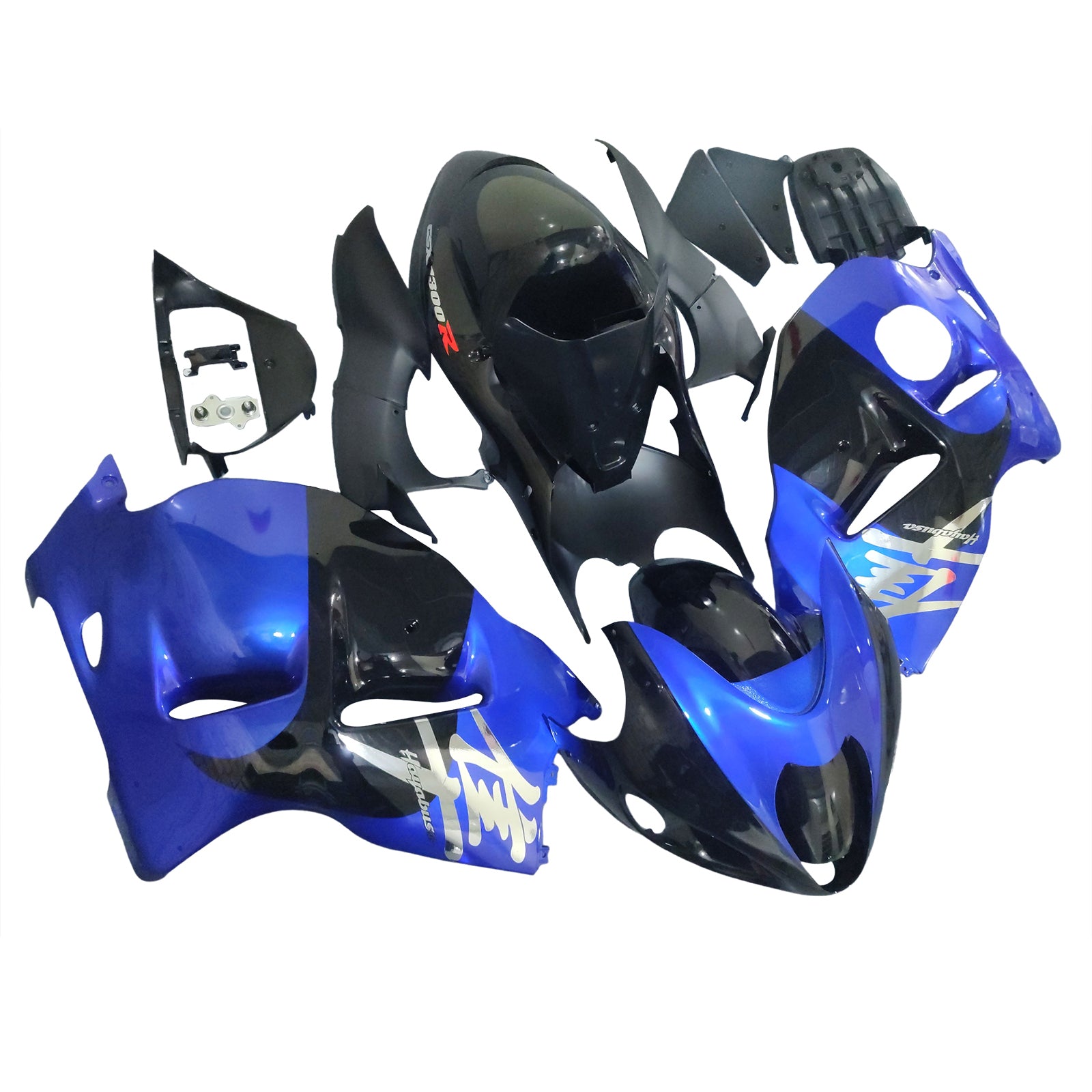 Amotopart 1999-2007 Suzuki Hayabusa GSX1300R Blau&Schwarzes Style2 Verkleidungsset