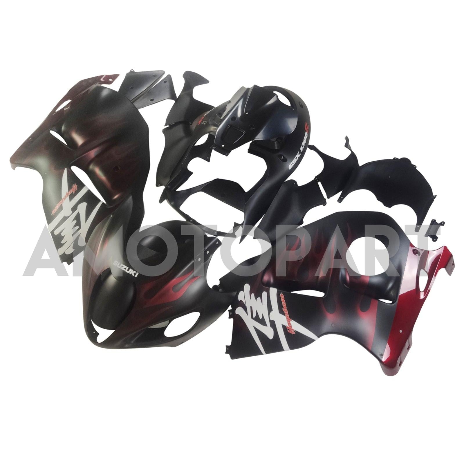 Amotopart 1999-2007 Suzuki GSX1300R Fairing Red&Black Kit