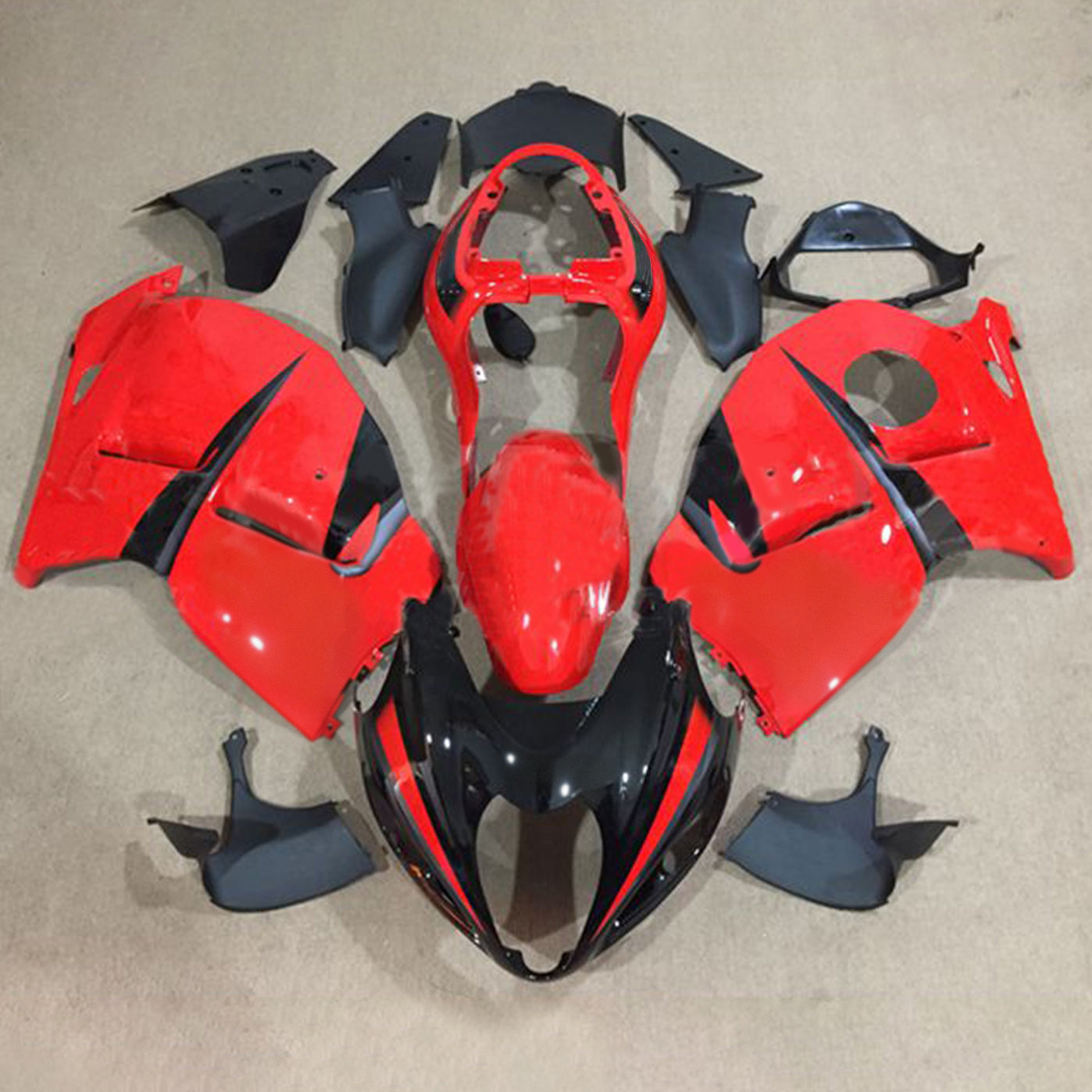 Amotopart 1999-2007 Suzuki Hayabusa GSX1300R Red & Black Style2 Failing Kit