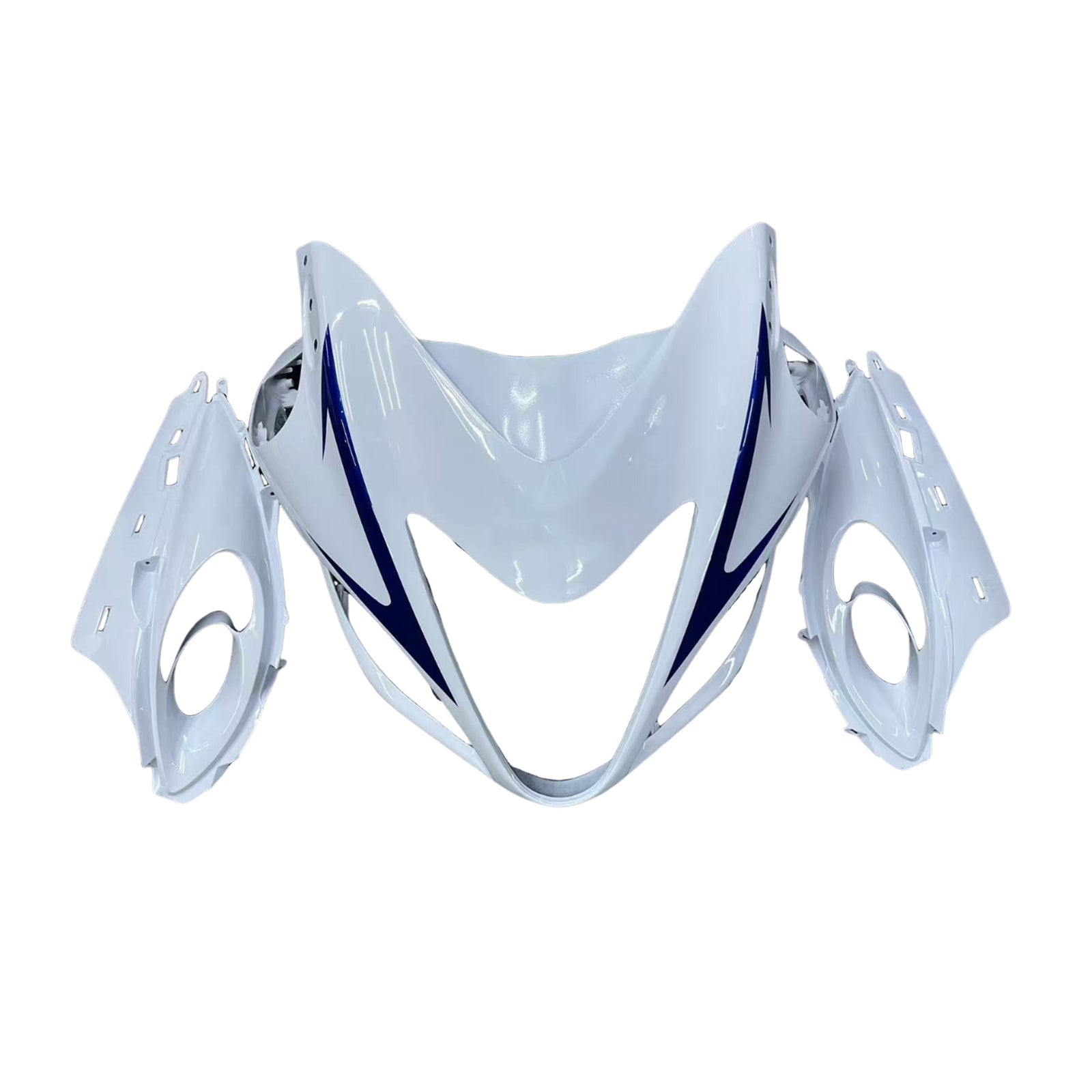 Amotopart 2008-2020 Suzuki Hayabusa GSX1300R White&Silver Fairing Kit