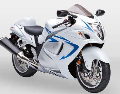 Amotopart 2008-2020 Suzuki Hayabusa GSX1300R White&Silver Fairing Kit