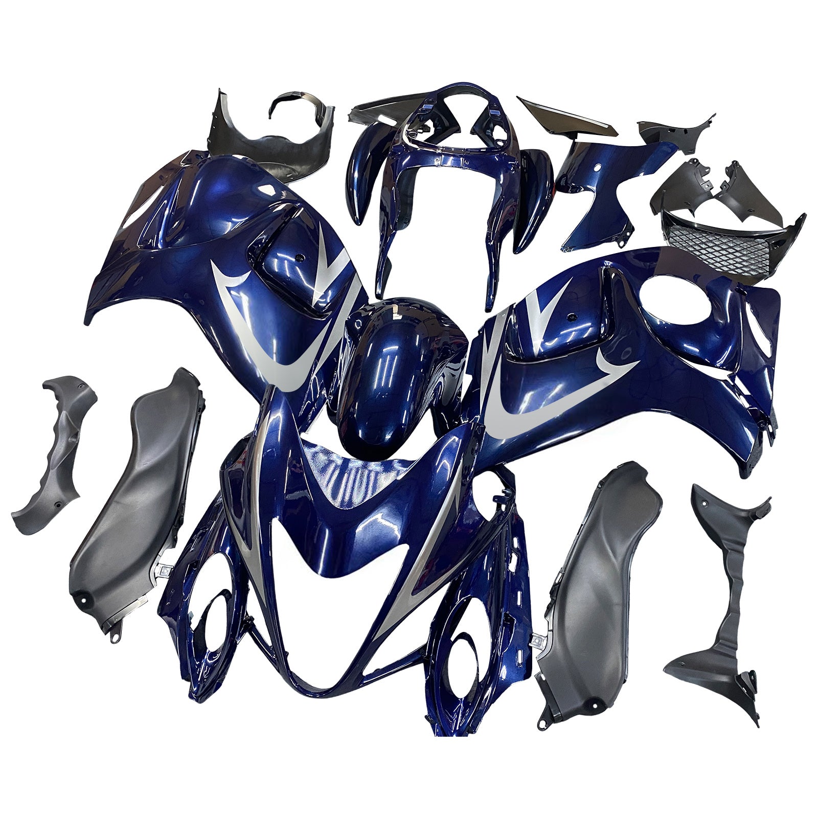 Amotopart 2008-2020 Suzuki Hayabusa GSX1300R Gloss Dark Blue Fairing Kit