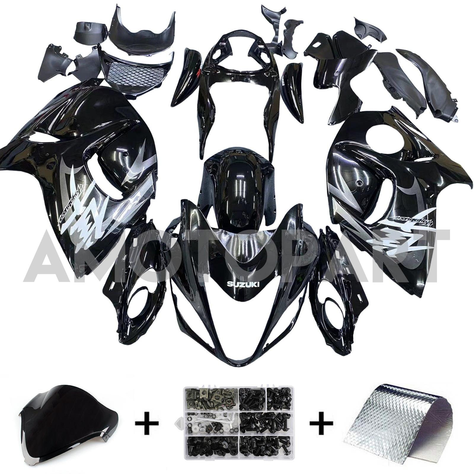 Amotopart 2008-2020 Suzuki Hayabusa GSX1300r Gloss Black Dehnung Kit