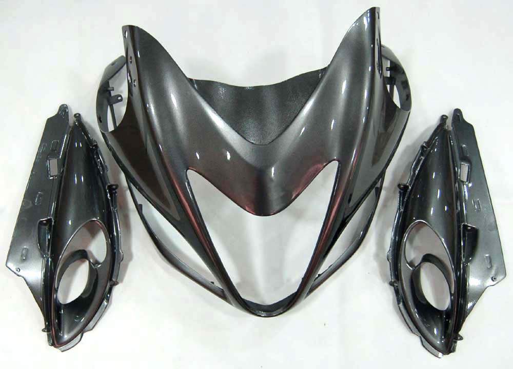 Amotopart Suzuki Hayabusa GSX1300R Gris 2008-2020&Kit de carénage argenté
