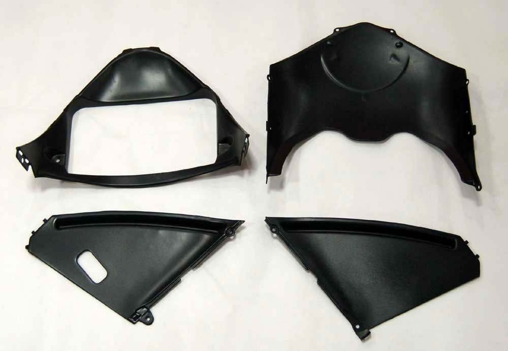 Amotopart Suzuki Hayabusa GSX1300R Gris 2008-2020&Kit de carénage argenté
