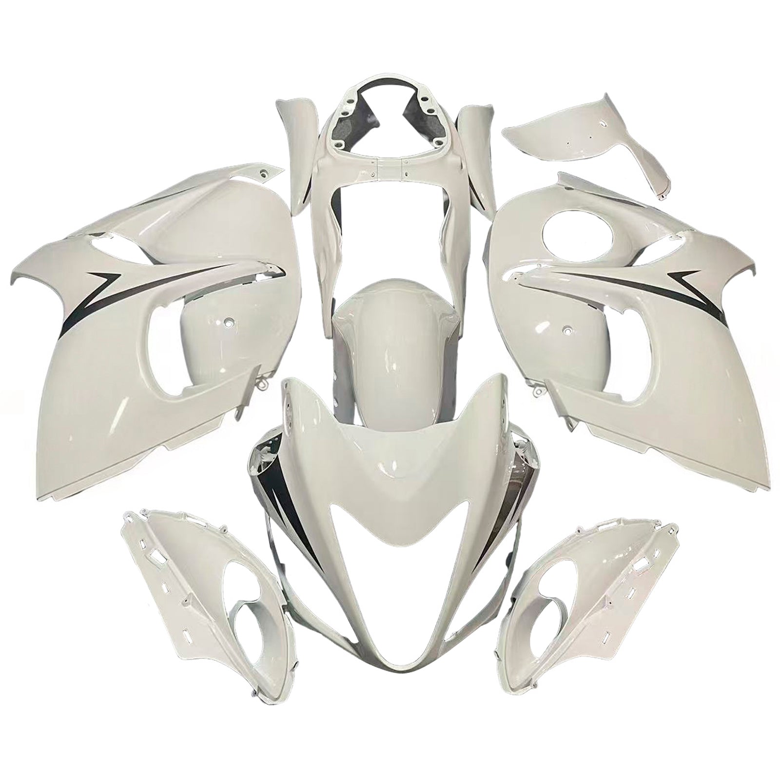 Amotopart 2008-2020 Suzuki Hayabusa GSX1300R White Fairing Kit