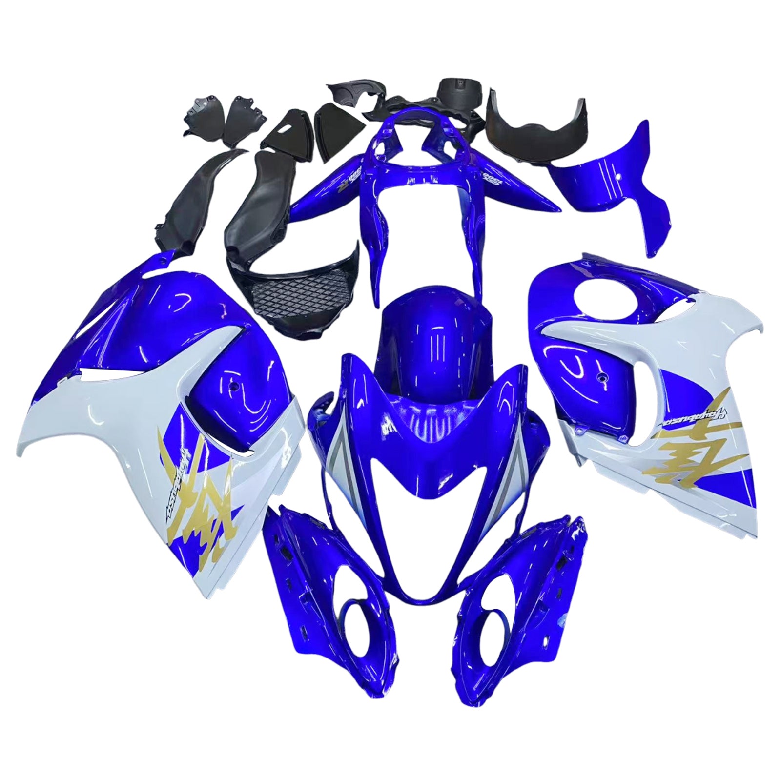 Amotopart 2008-2020 Suzuki Hayabusa GSX1300R Blue & White Style 1 Failing Kit