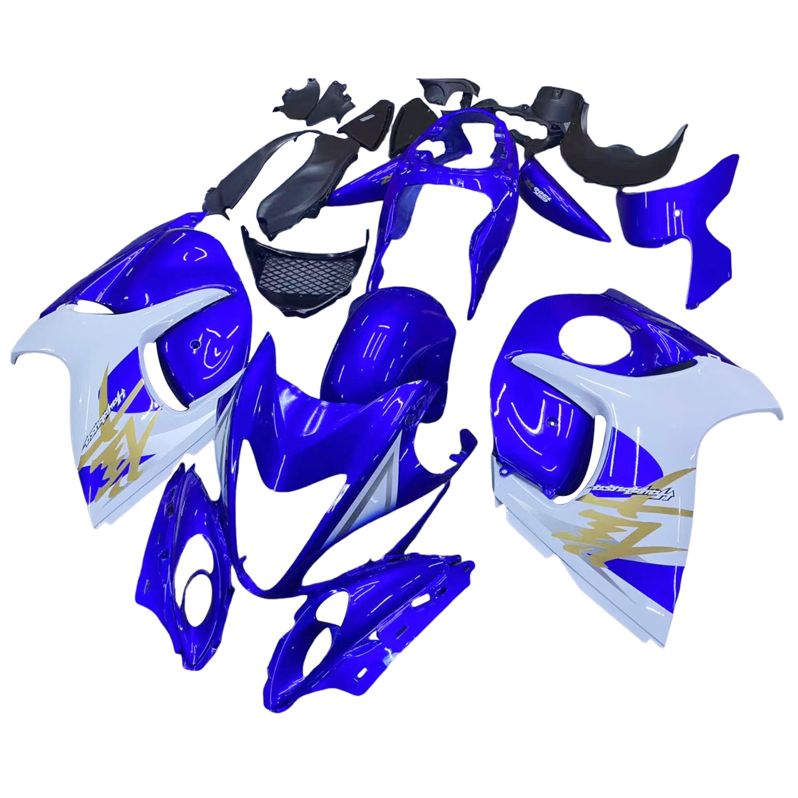 Amotopart 2008-2020 Suzuki Hayabusa GSX1300R Blue & White Style 1 Failing Kit