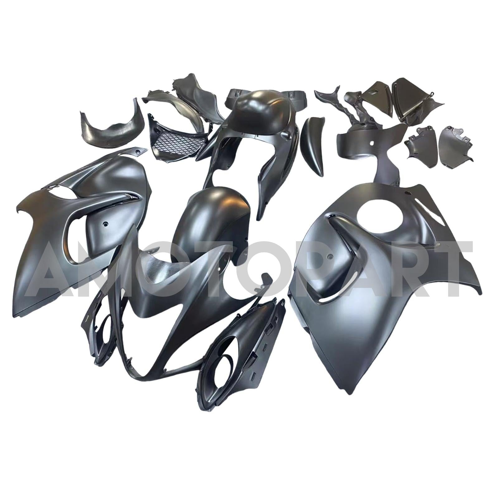 Amotopart 2008-2020 GSX1300R Hayabusa Suzuki Matte Black Abzugskit