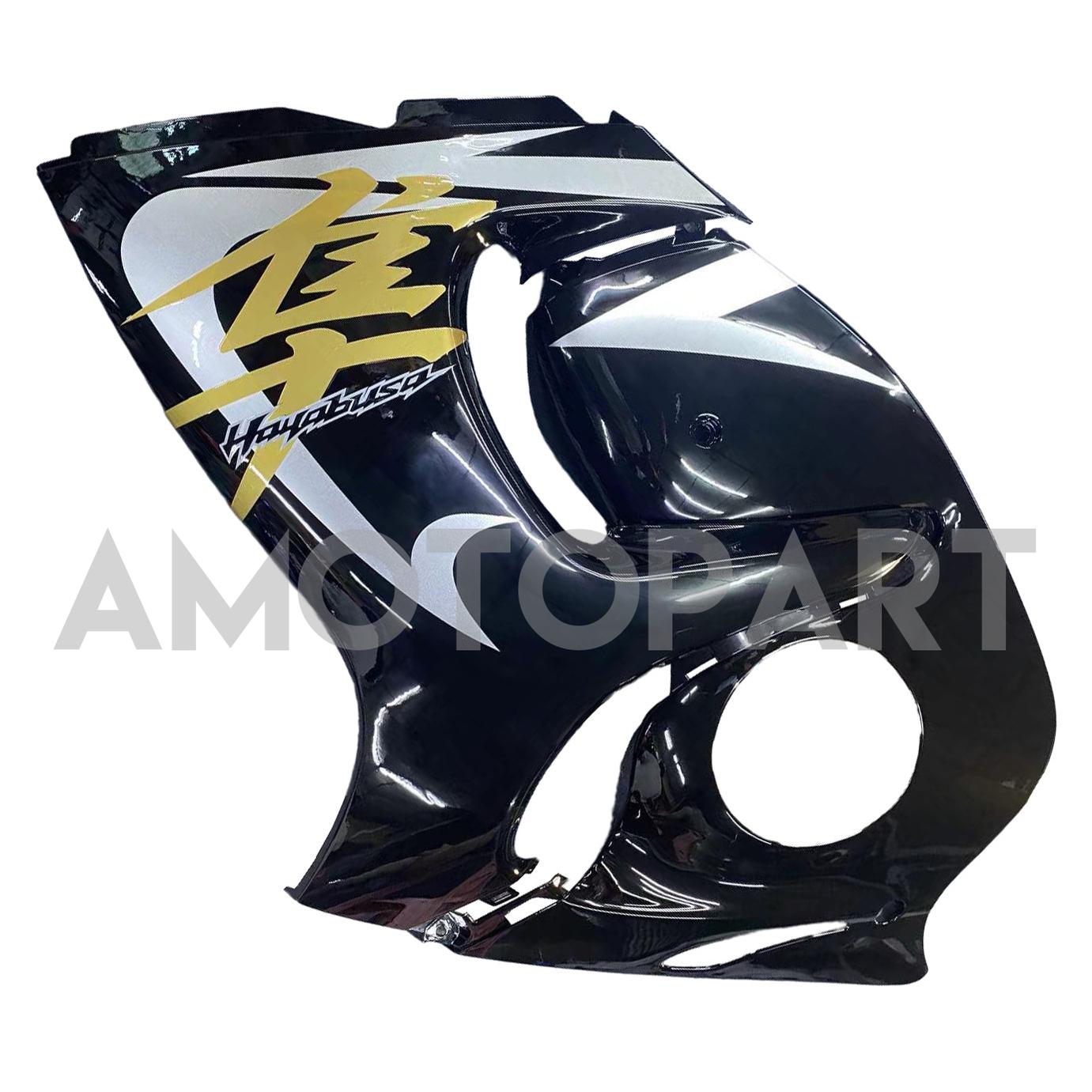 Amotopart 2008-2020 GSX1300R Hayabusa Suzuki Schwarz mit Gold Logo Abzugskit