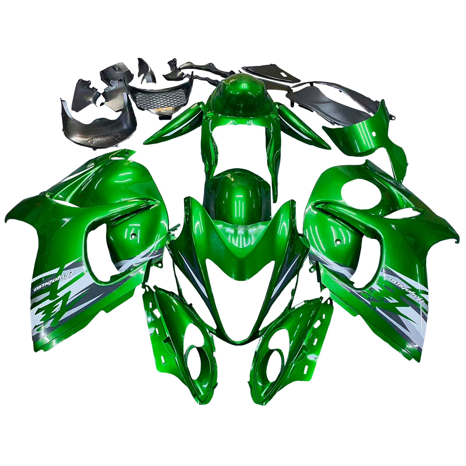 Amotopart 2008-2020 GSX1300R Hayabusa Suzuki Dark Green Fairing Kit