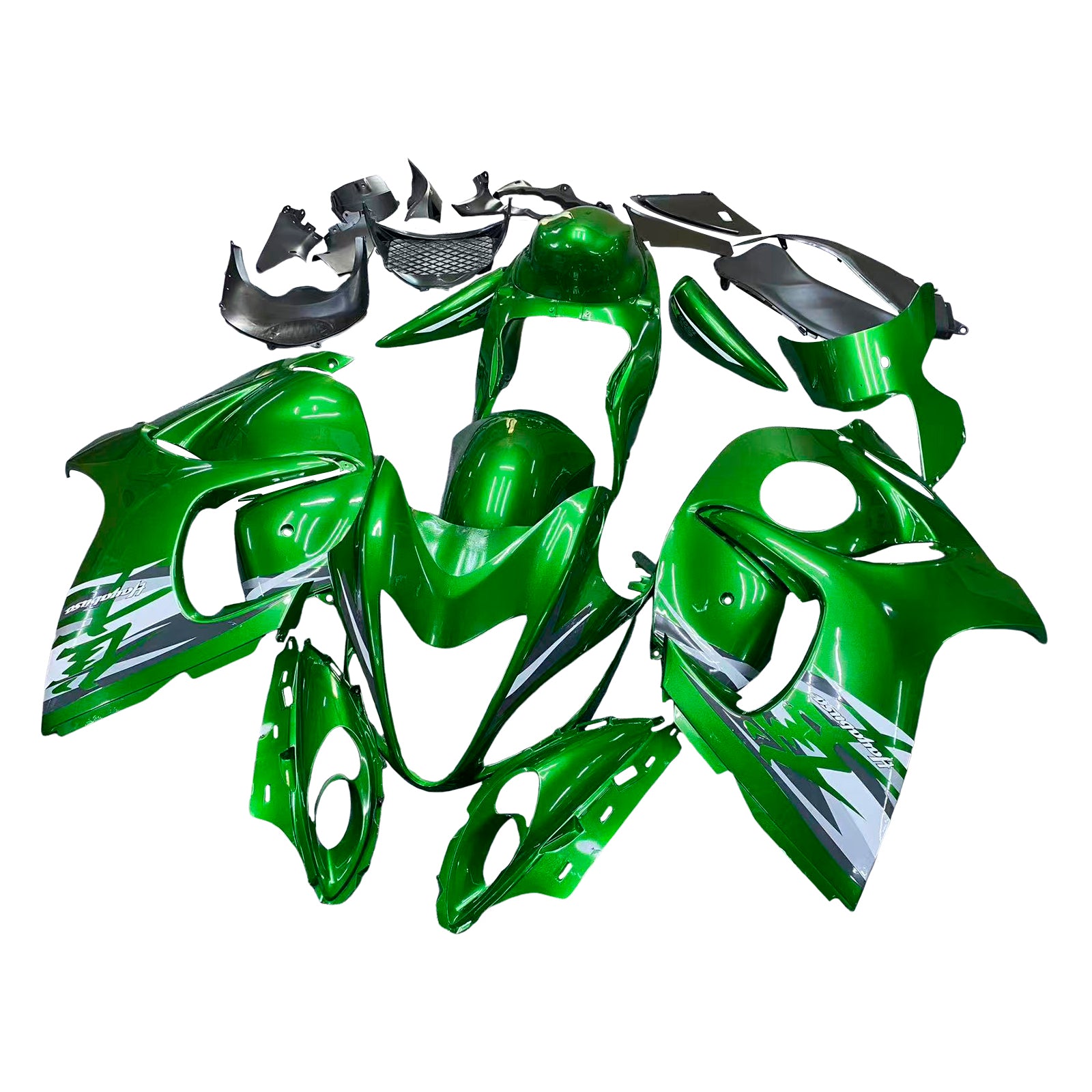 Amotopart 2008-2020 GSX1300R Hayabusa Suzuki Dark Green Fairing Kit