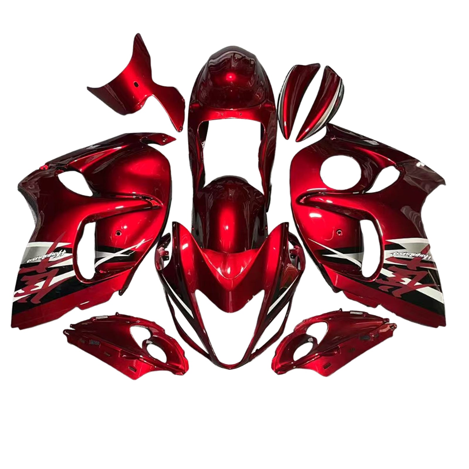 Amotopart 2008-2020 GSX1300R Hayabusa Suzuki Mark Red Fairing Kit