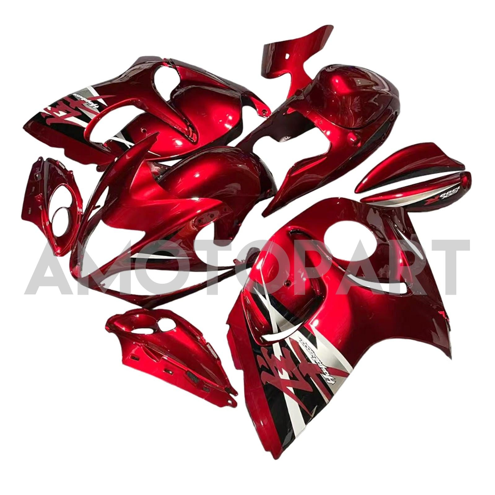 Amotopart 2008-2020 GSX1300R Hayabusa Suzuki Dark Red Fairing Kit