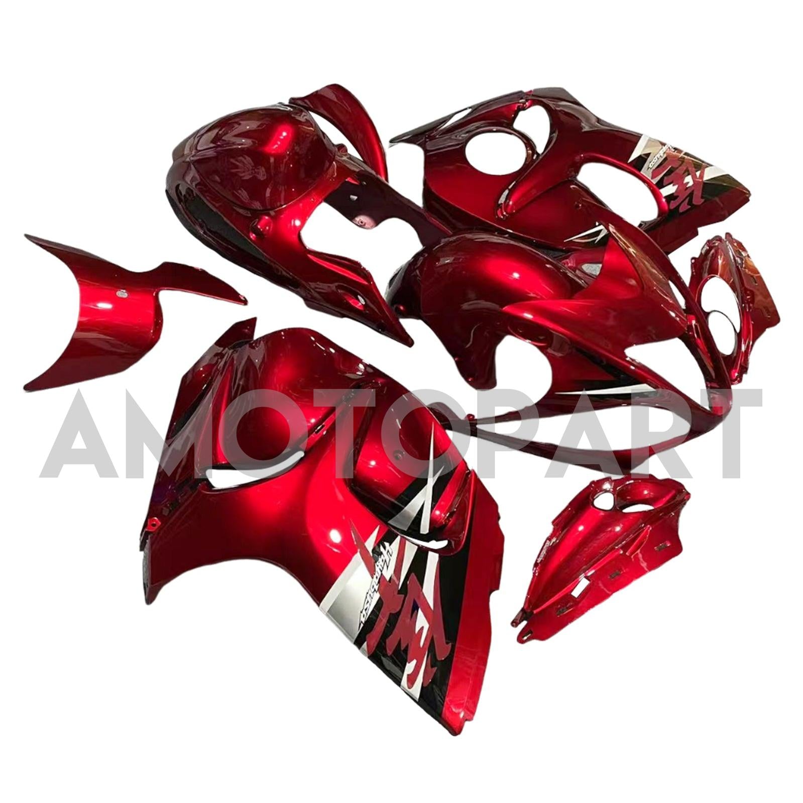 Amotopart 2008-2020 GSX1300R Hayabusa Suzuki Dark Red Fairing Kit