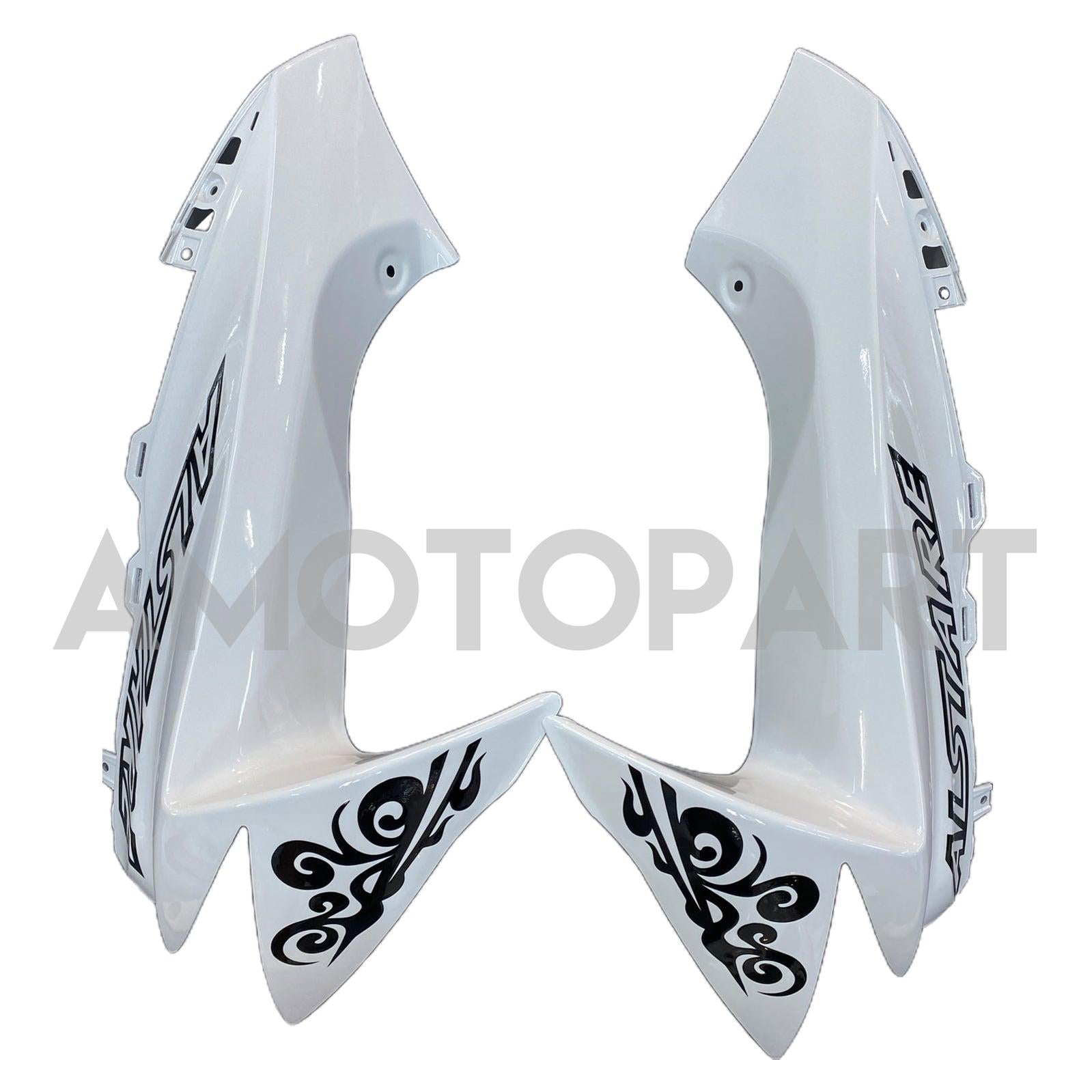 Amotopart 2011-2025 Suzuki GSXR 600/750 Kit de carénage noir blanc brillant