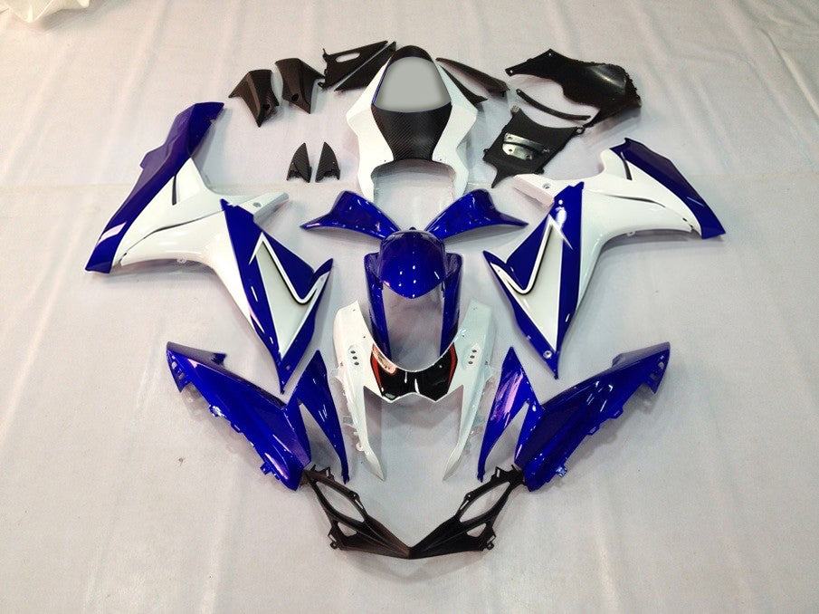 Amotopart 2011-2026 Suzuki GSX-R 600 750 K11 Fairing Blue&White Kit