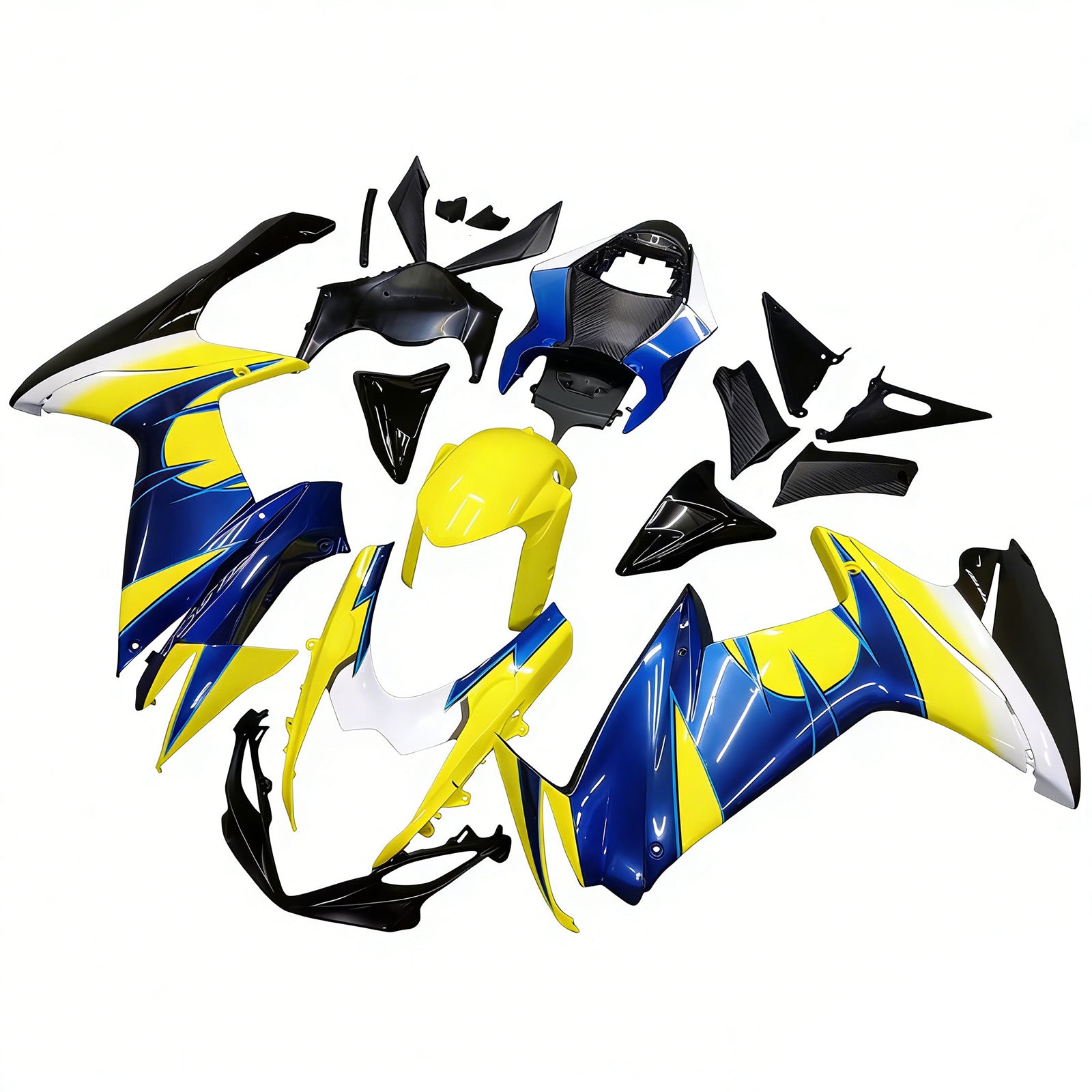 Amotopart 2011-2026 Suzuki GSXR 600/750 Blue&Yellow Fairing Kit