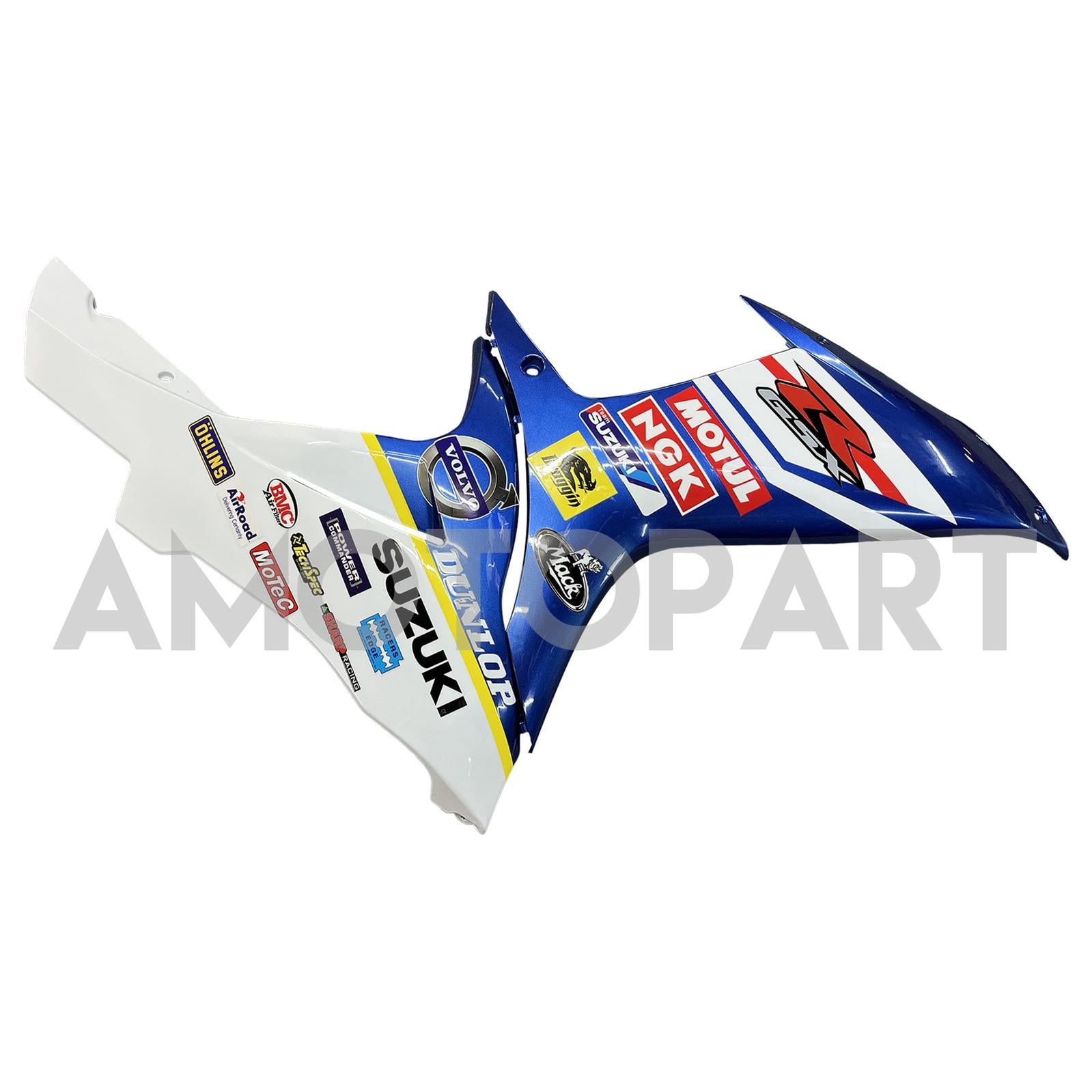 Amotopart 2011-2025 GSXR 600/750 Suzuki Blue&White with Logo Fairing Kit