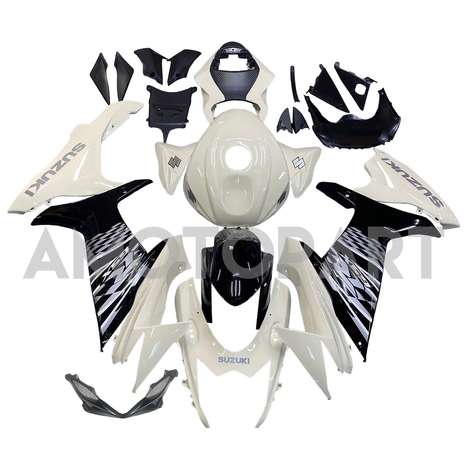Amotopart Suzuki 2011-2025 GSXR 600/750 White Fairing Kit