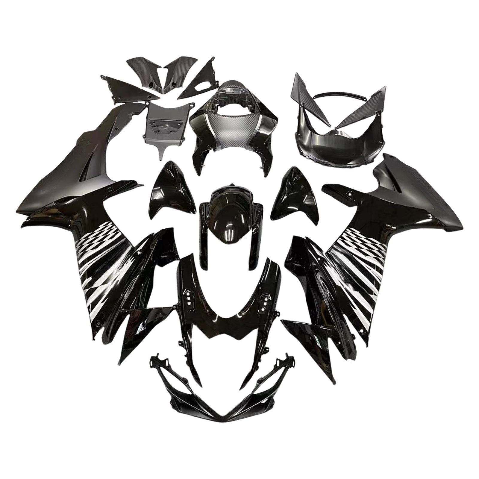 Amotopart 2011-2025 Suzuki GSXR 600/750 Fairing Black&Grey Kit