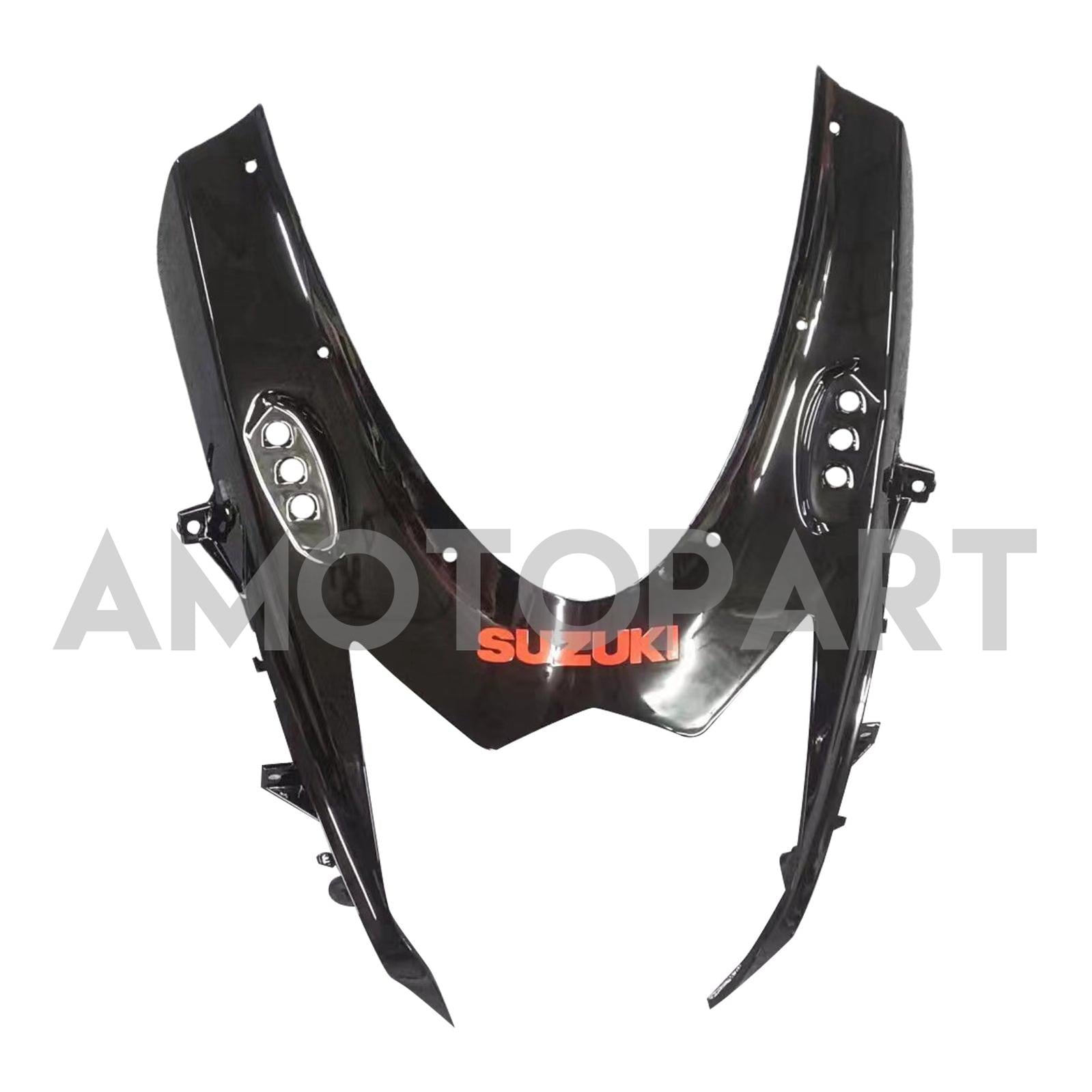 Amotopart 2011-2025 GSXR 600/750 Suzuki Matt&Gloss Black with Red Accents Fairing Kit
