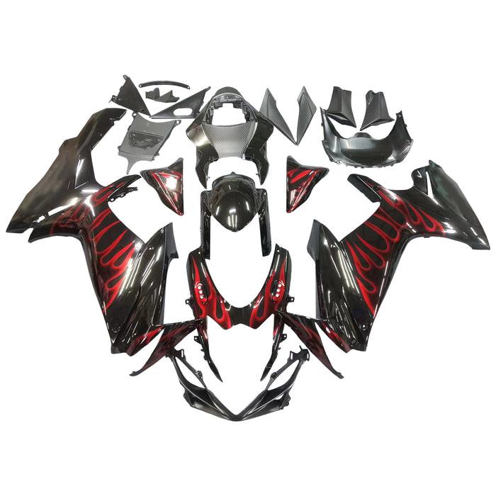 Amotopart Suzuki 2011-2026 GSXR 600/750 Black Red Fairing Kit
