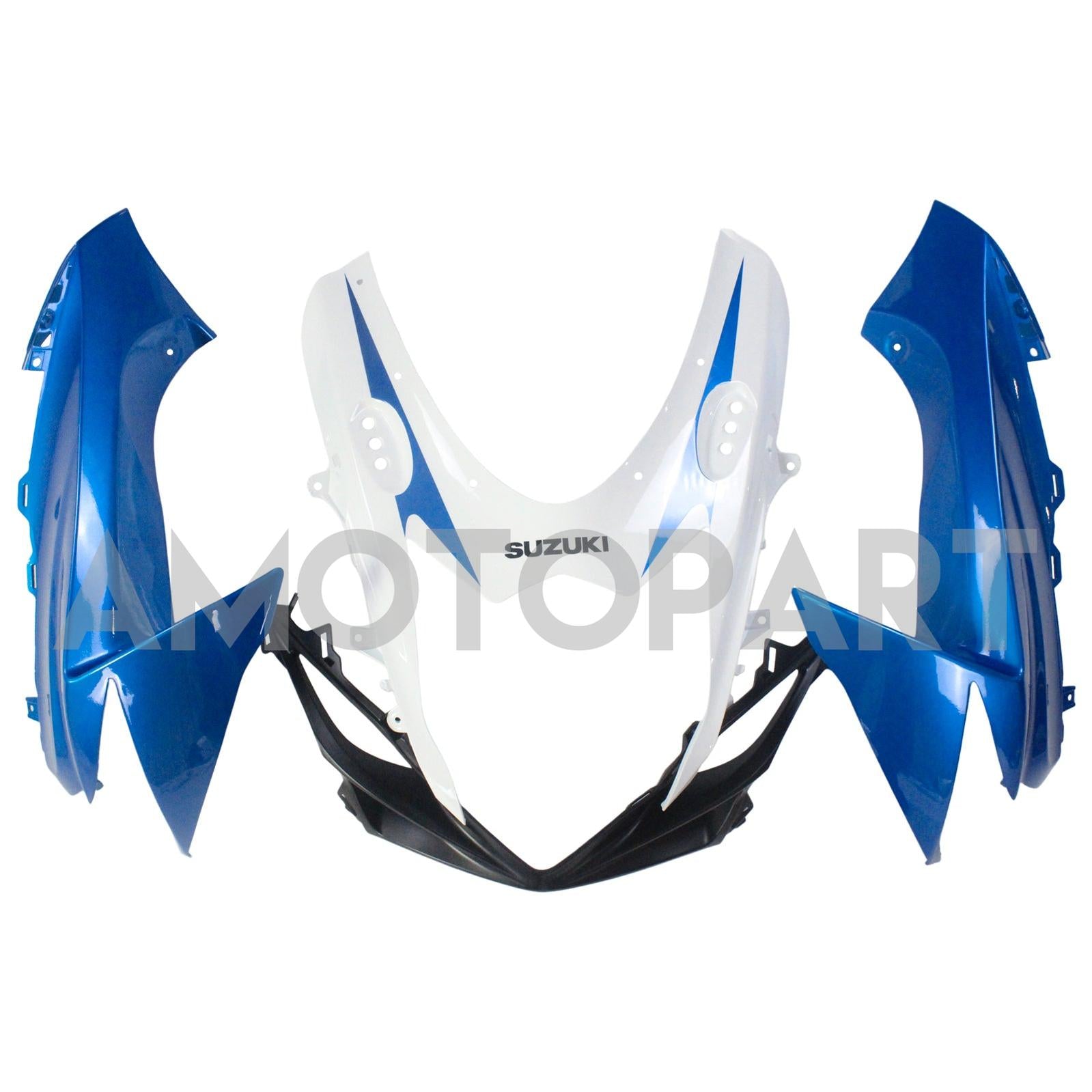 Amotopart スズキ 2011-2024 GSXR 600/750 ブルー ホワイト フェアリング キット