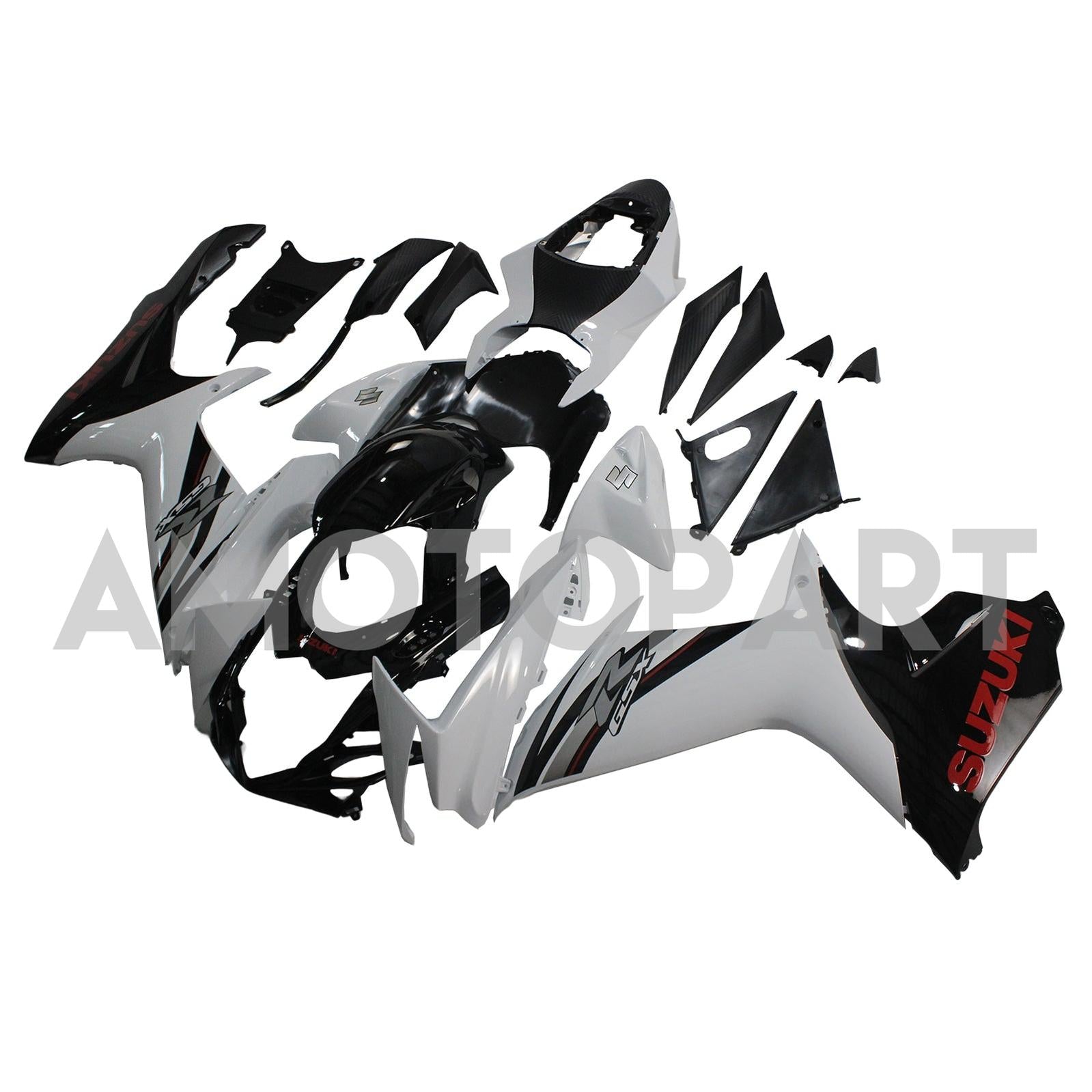 Amotopart Suzuki 2011-2025 GSXR 600/750 White Black Fearing Kit