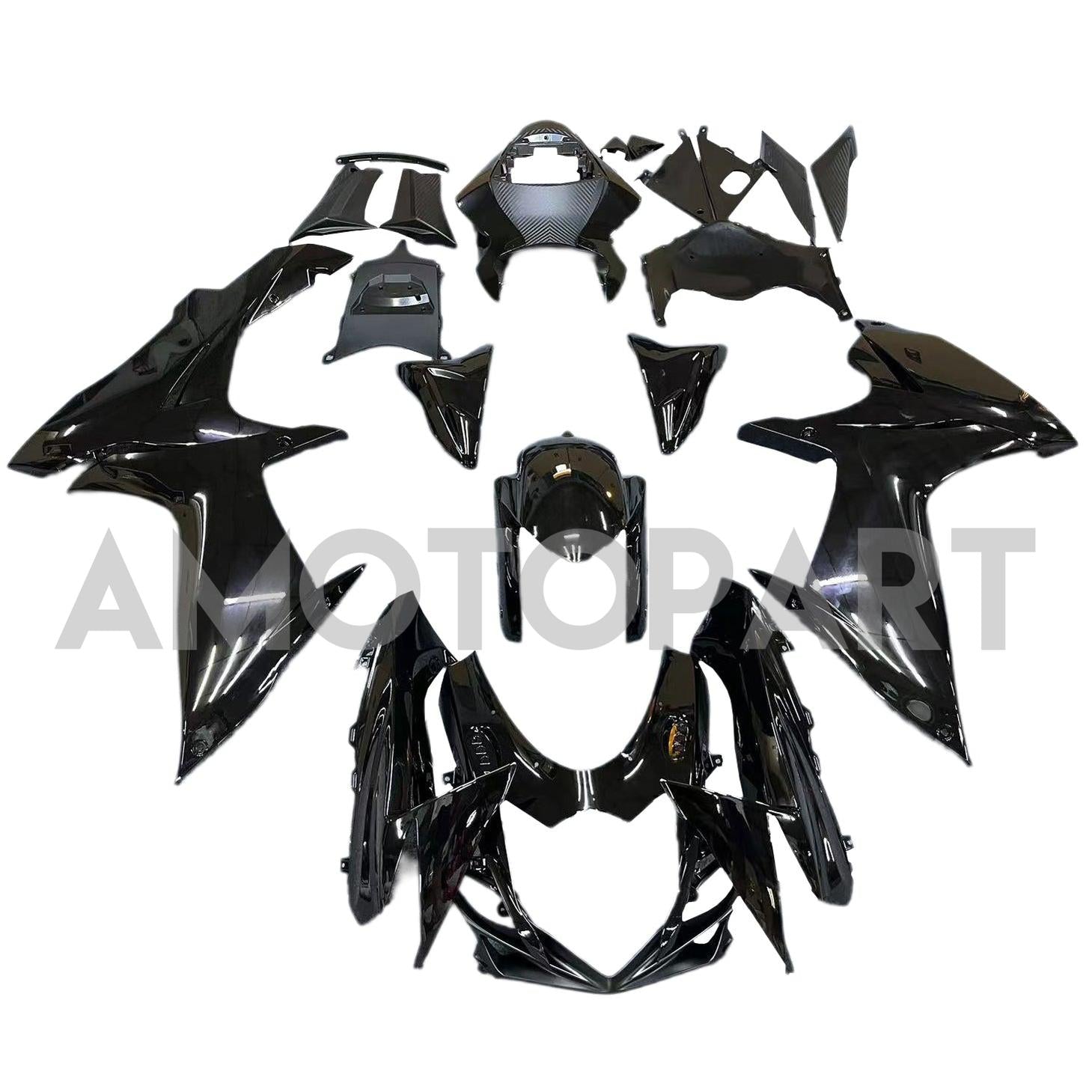 Amotopart Suzuki 2011-2025 GSXR 600/750 Gloss Black Fairing Kit