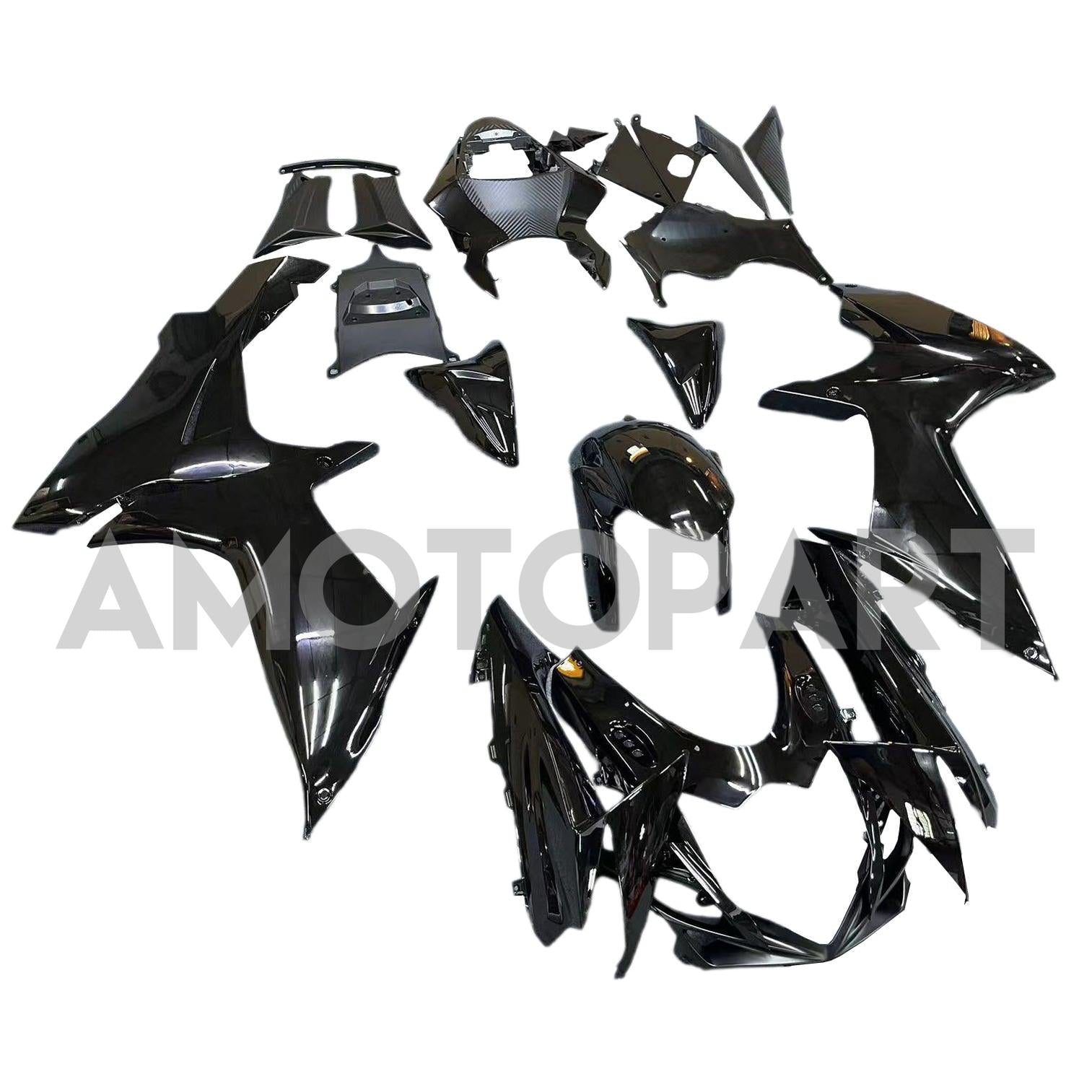 Amotopart Suzuki 2011-2025 GSXR 600/750 Gloss Black Fairing Kit