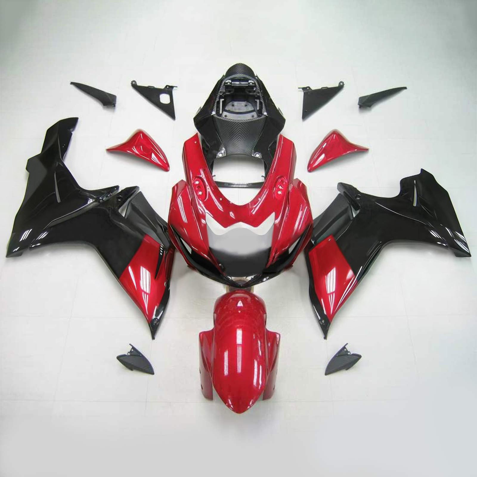 Amotopart Suzuki 2011-2026 GSXR 600/750 Red With Black Fairing Kit