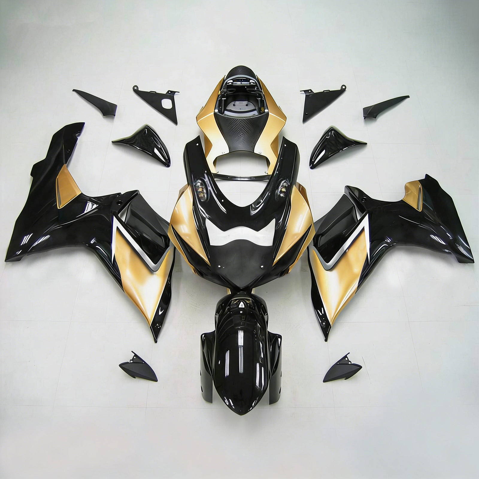 Kit carena Amotopart Suzuki GSXR 600/750 nero dorato 2011-2026
