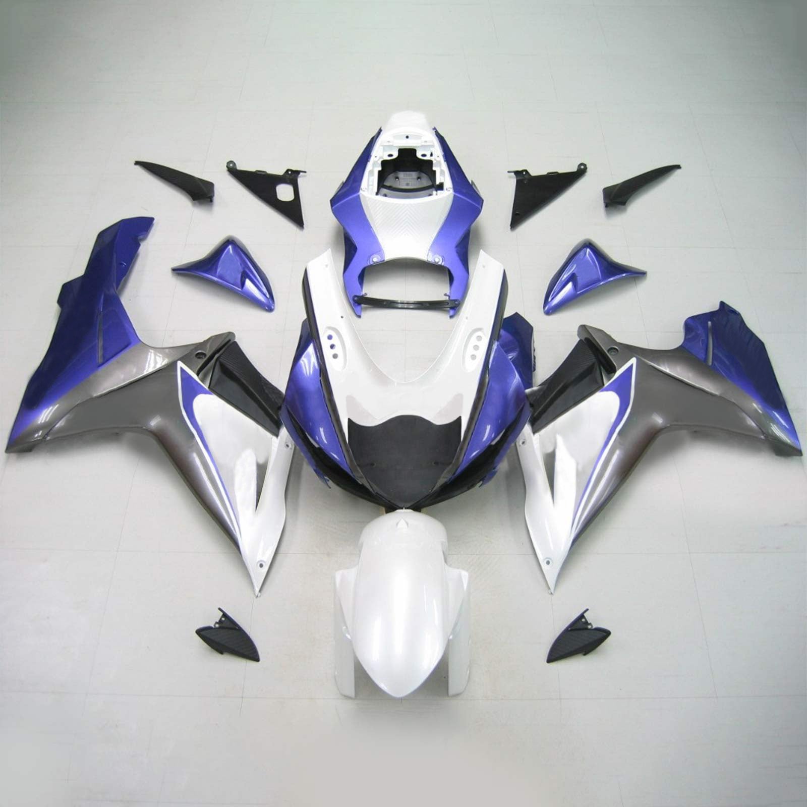 Amotopart Suzuki 2011-2026 GSXR 600/750 White Gray Fairing Kit
